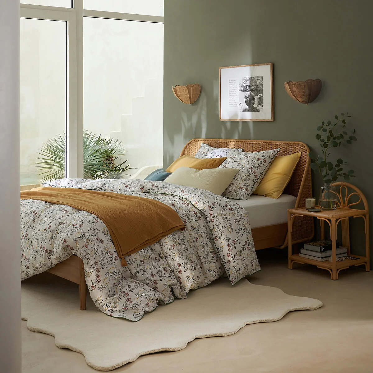 Rosalina Mediterranean 100% Cotton Percale 200 Thread Count Duvet Cover – image 2
