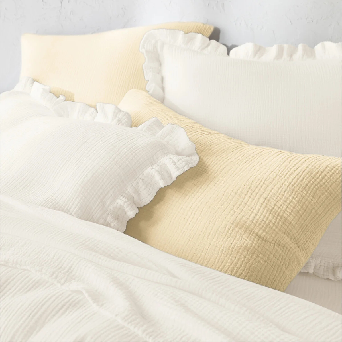Kumla Plain 100% Cotton Muslin Duvet Cover – image 2