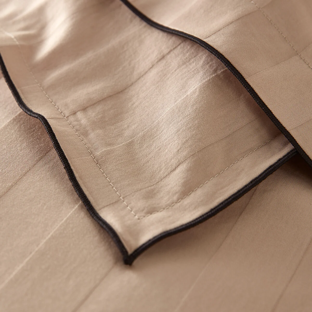 Victor Striped 100% Washed Cotton Satin 300 Thread Count Duvet Cover – image 4