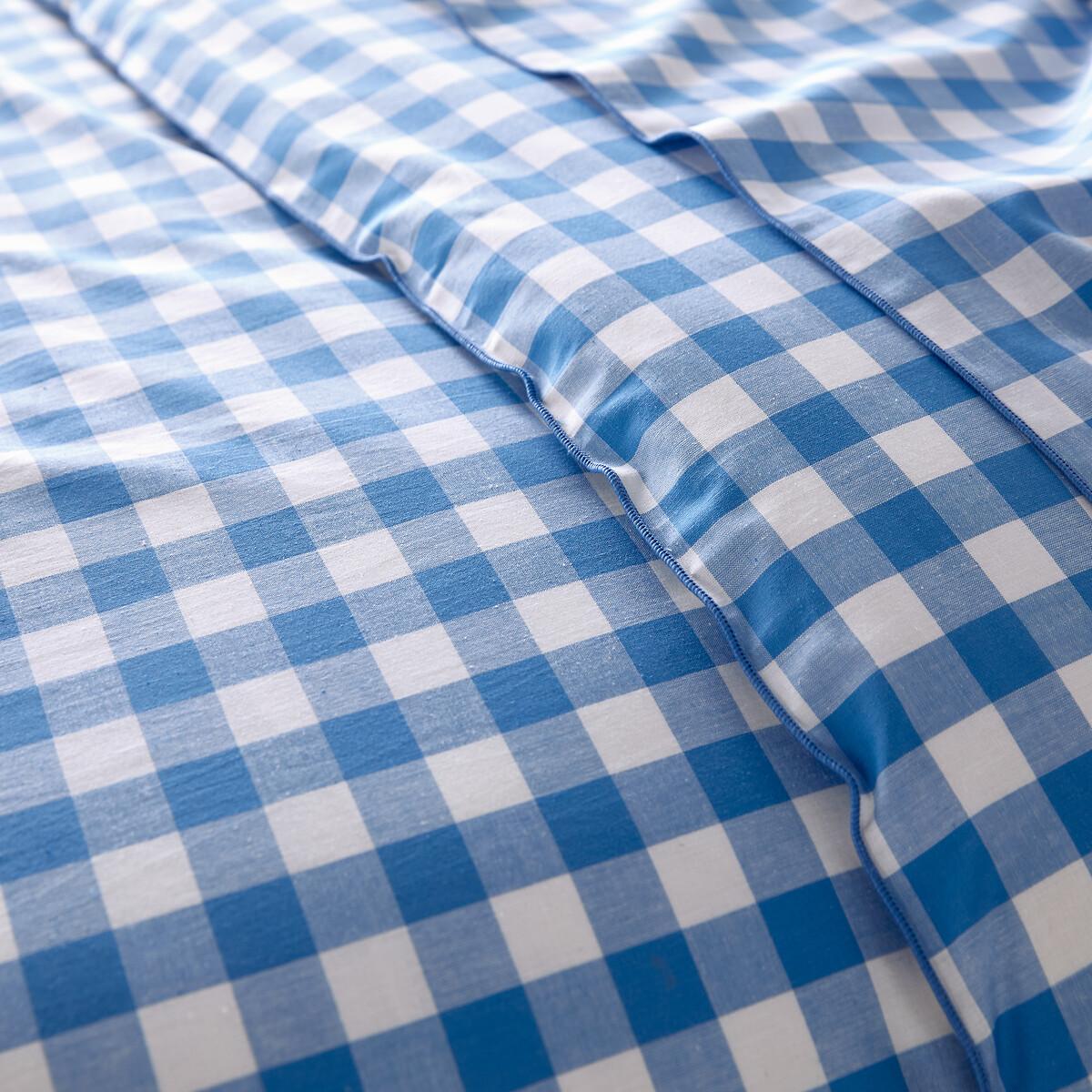 Veldi Blue Gngham 100% Cotton Duvet Cover – image 3