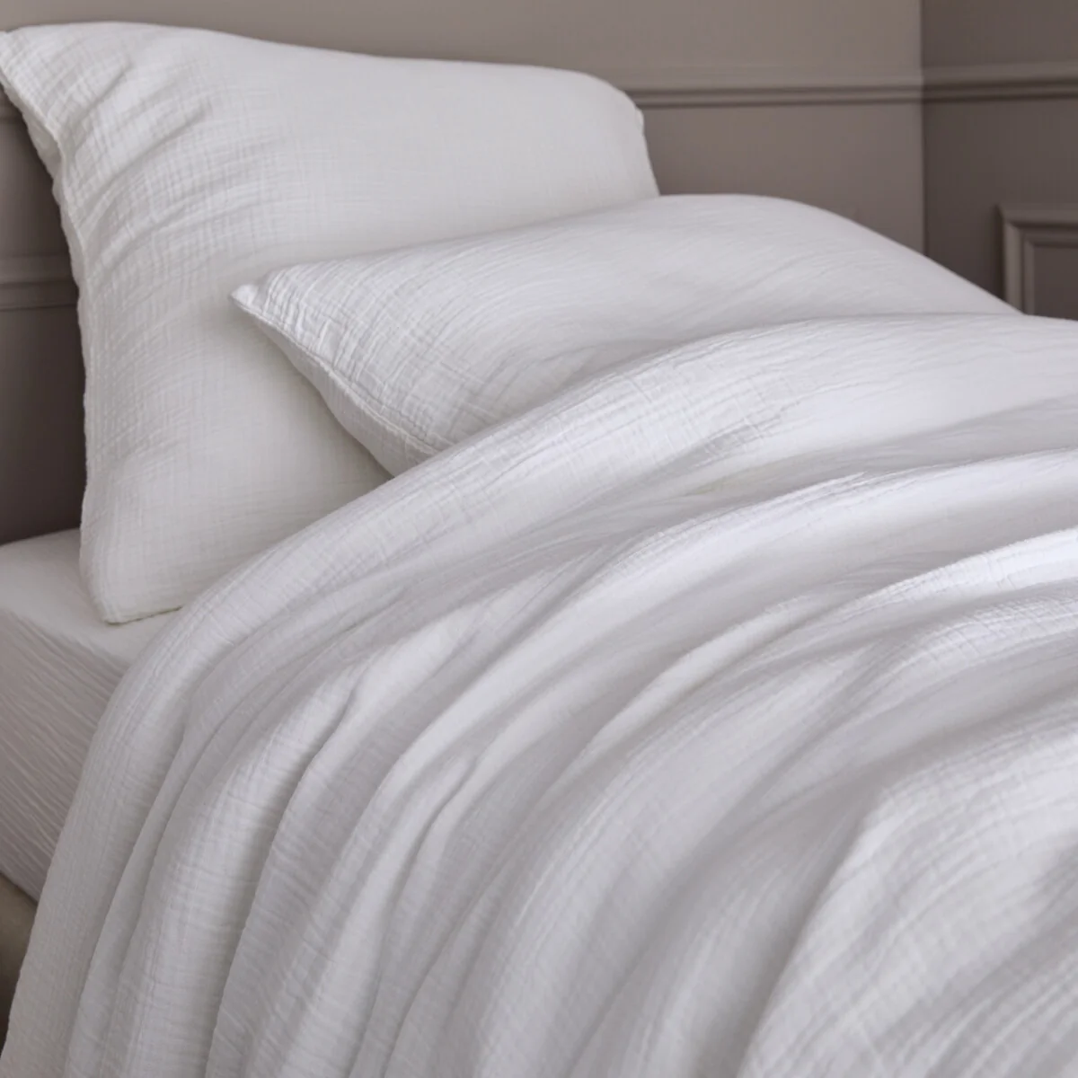 Yafa Organic Cotton Muslin 200 Thread Count Duvet Cover – image 2