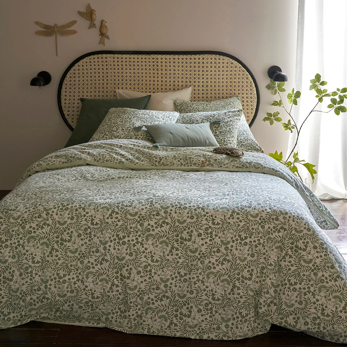 Majari Floral 100% Washed Cotton Duvet Cover – image 2