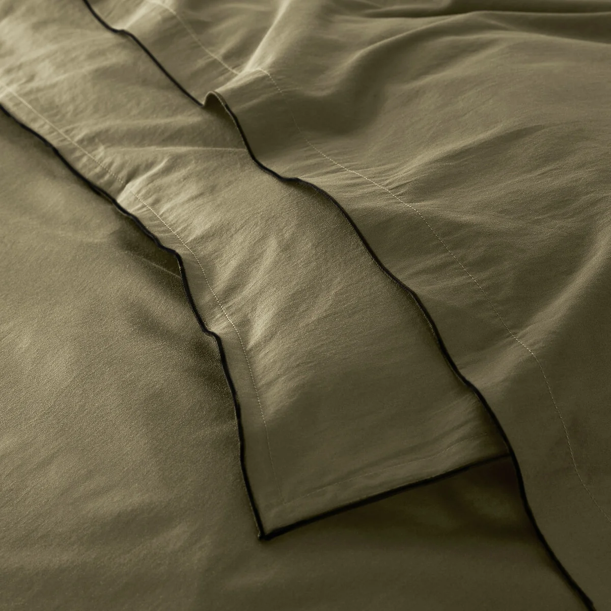 Victor Plain 100% Washed Cotton Satin 300 Thread Count Duvet Cover – image 4