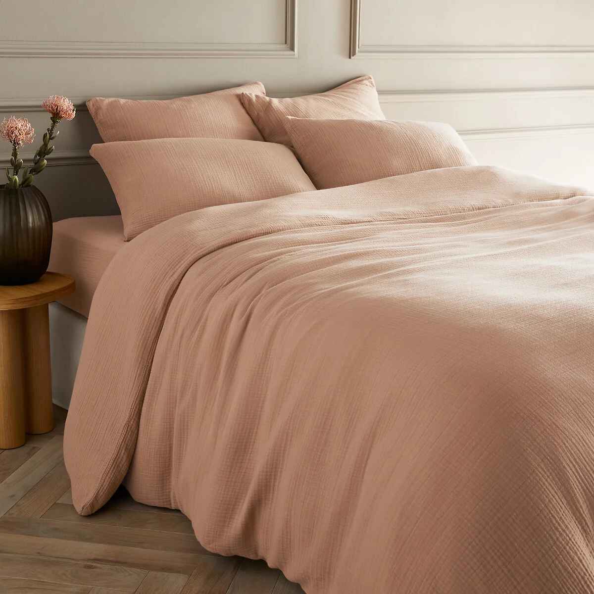 Yafa 100% Organic Cotton Muslin 200 Thread Count Duvet Cover – image 2