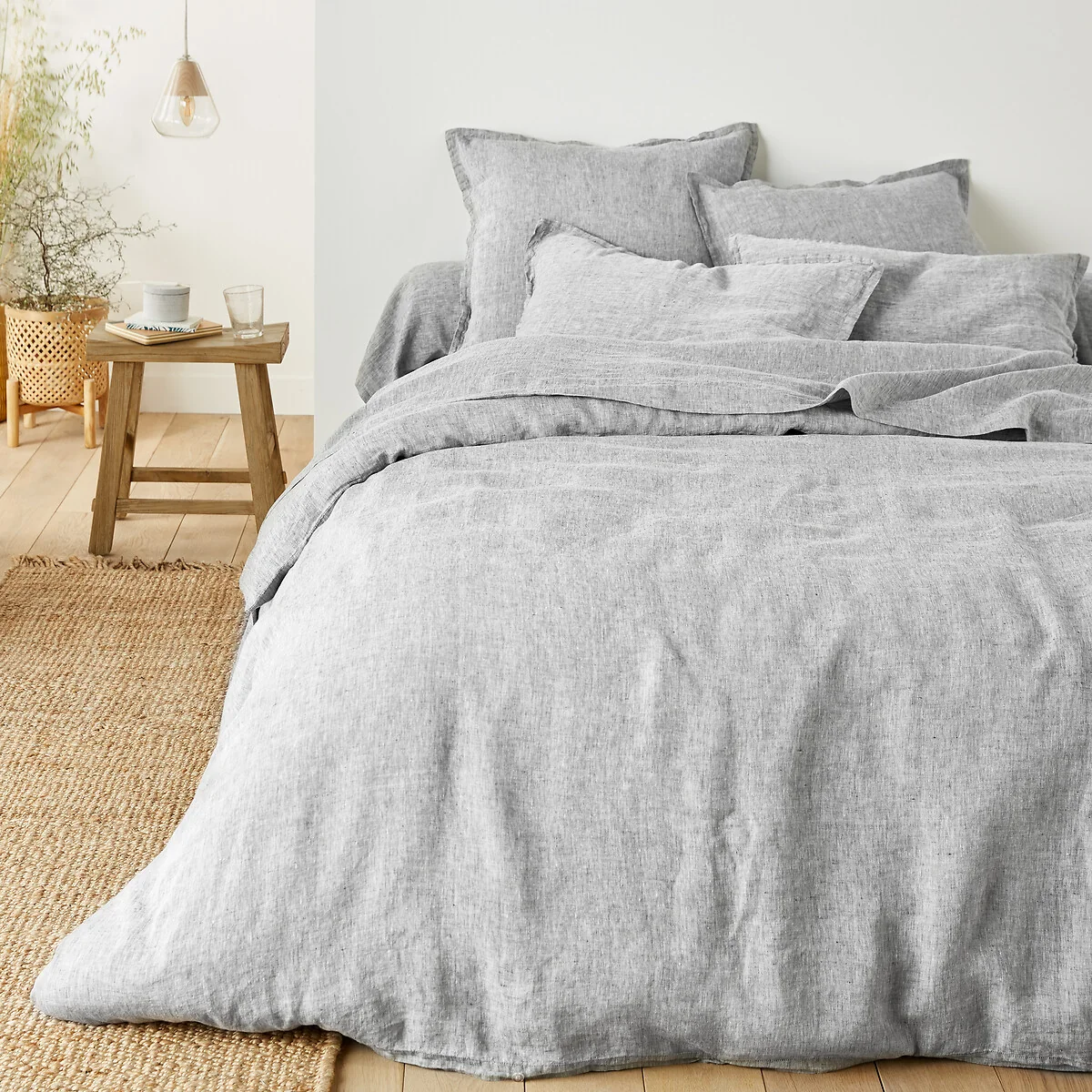 Linot Plain 100% Washed Linen Duvet Cover – image 1