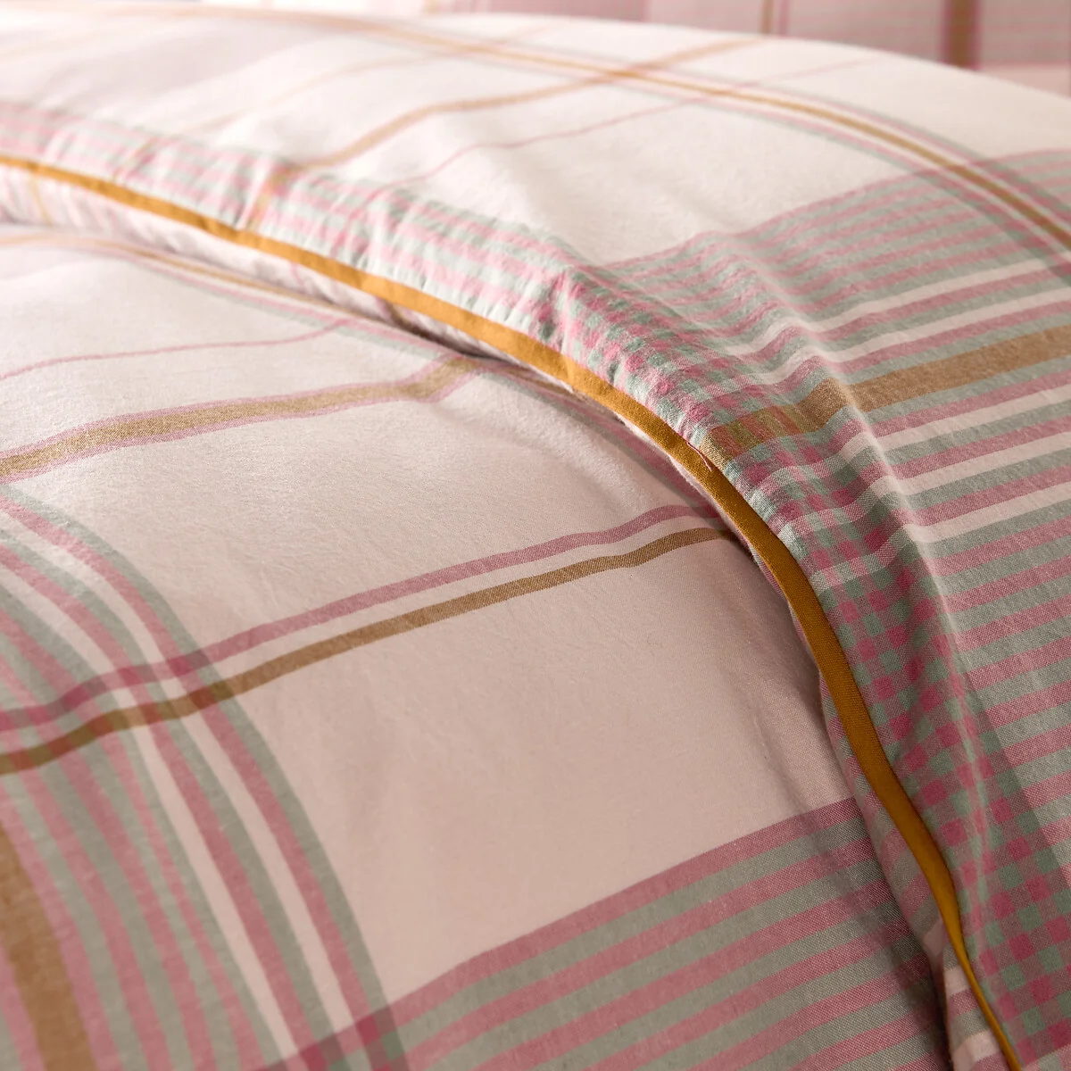 Dollon Checked Washed Cotton Yarn-Dyed Duvet Cover – image 5