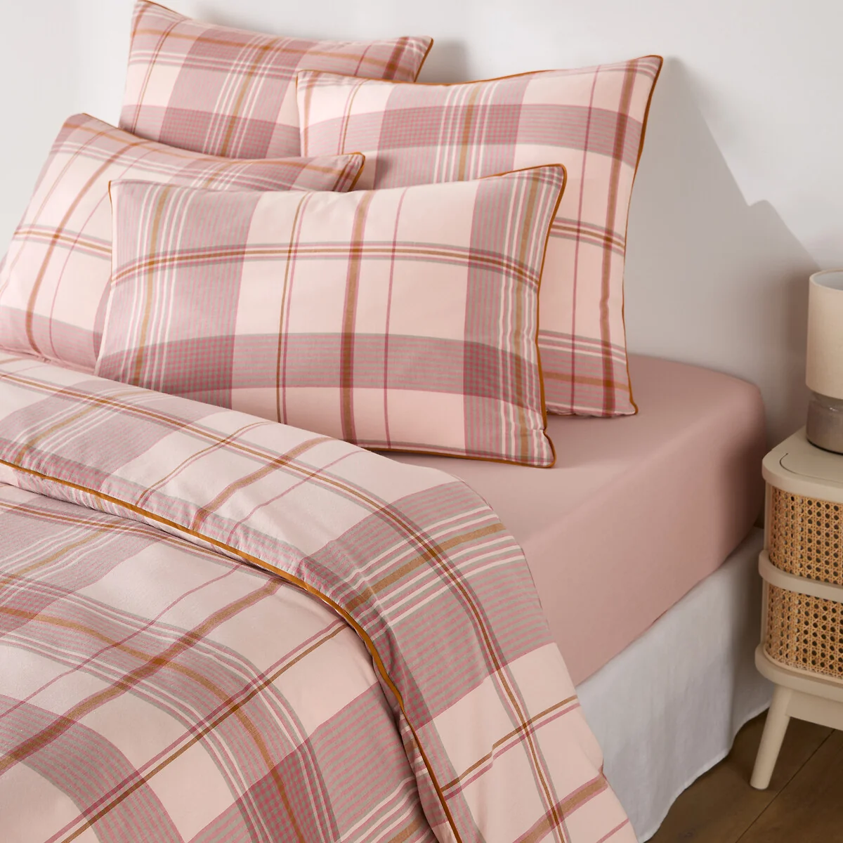 Dollon Checked Washed Cotton Yarn-Dyed Duvet Cover – image 1