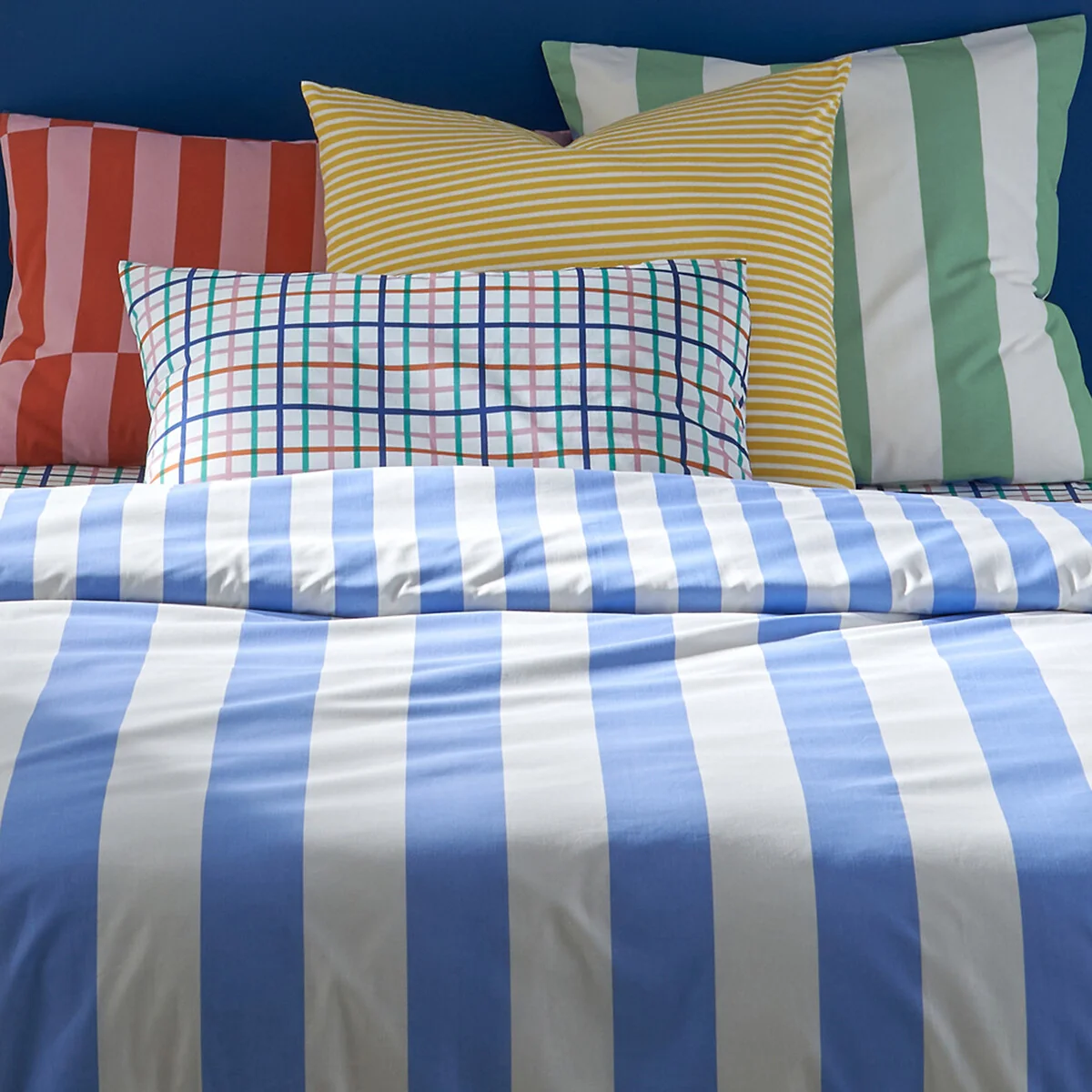 Hendaye Blue Cotton Duvet Cover – image 2