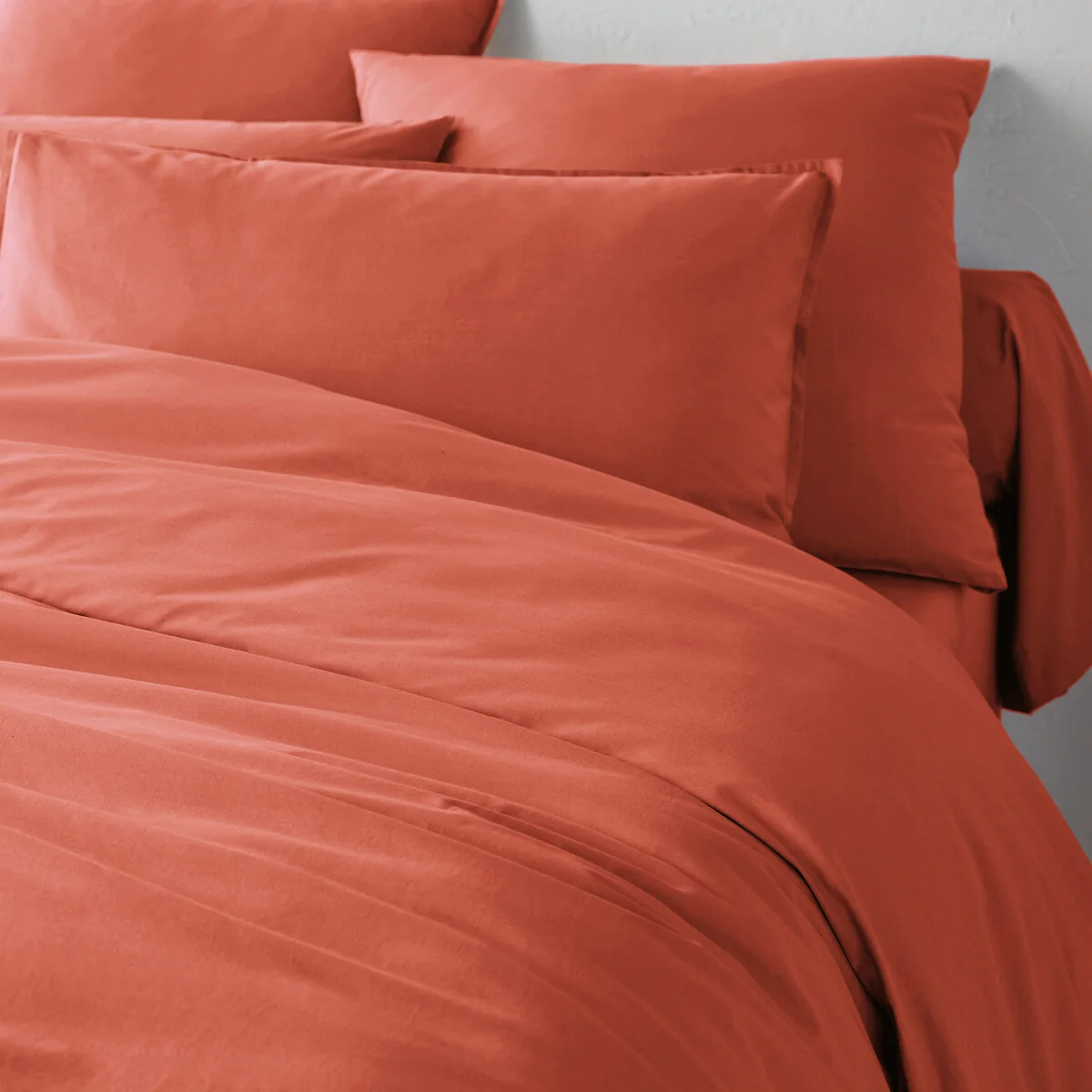 Plain 100% Organic Cotton Percale 200 Thread Count Duvet Cover – image 3