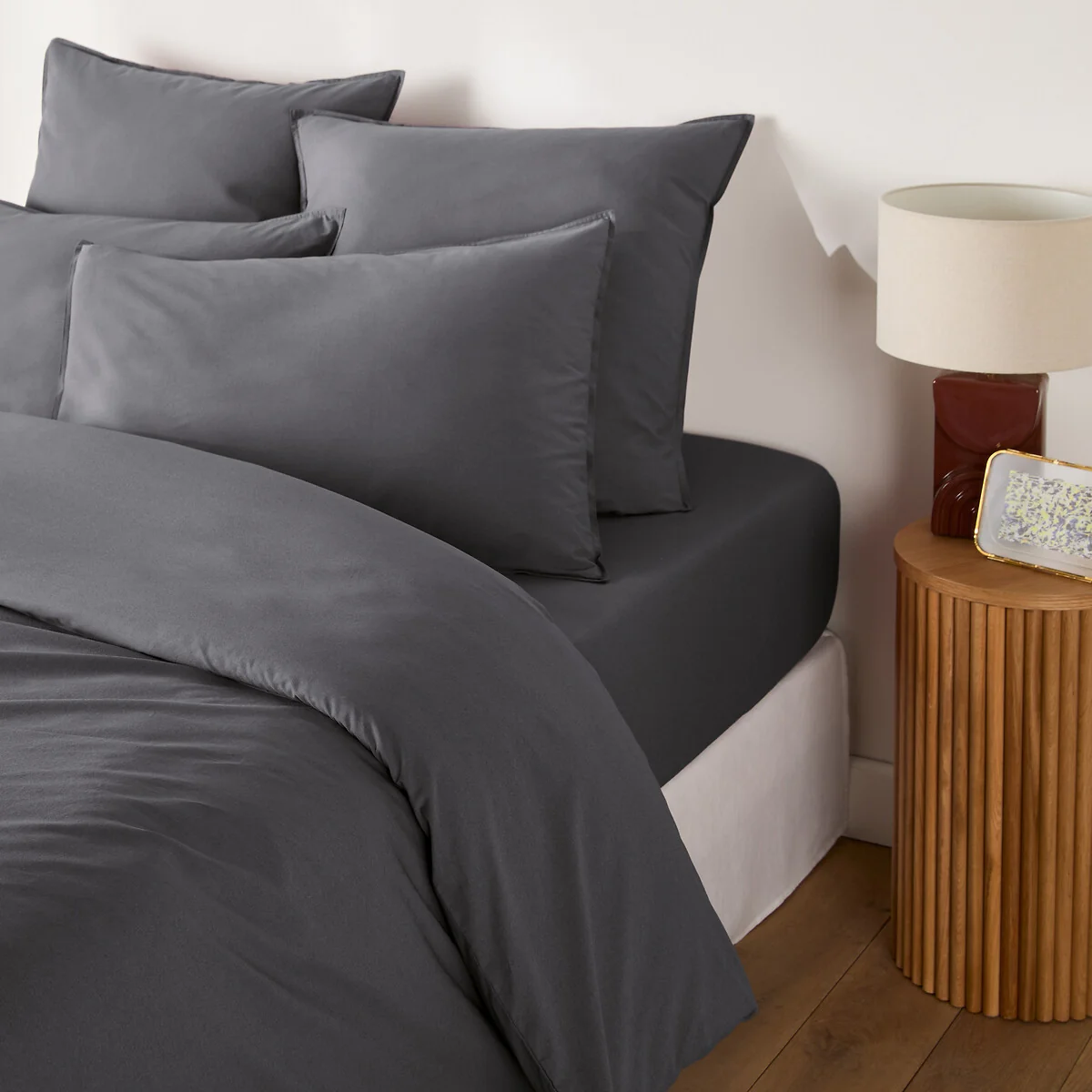 Scenario Plain 100% Washed Cotton Duvet Cover – image 2