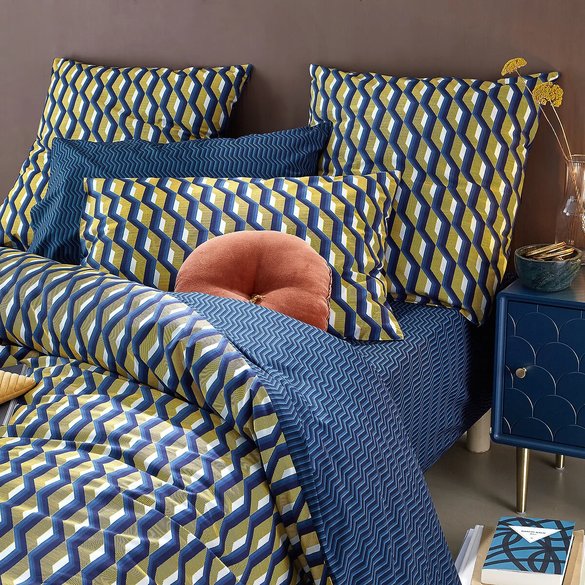Milano Geometric 100% Cotton Percale 200 Thread Count Duvet Cover – image 2