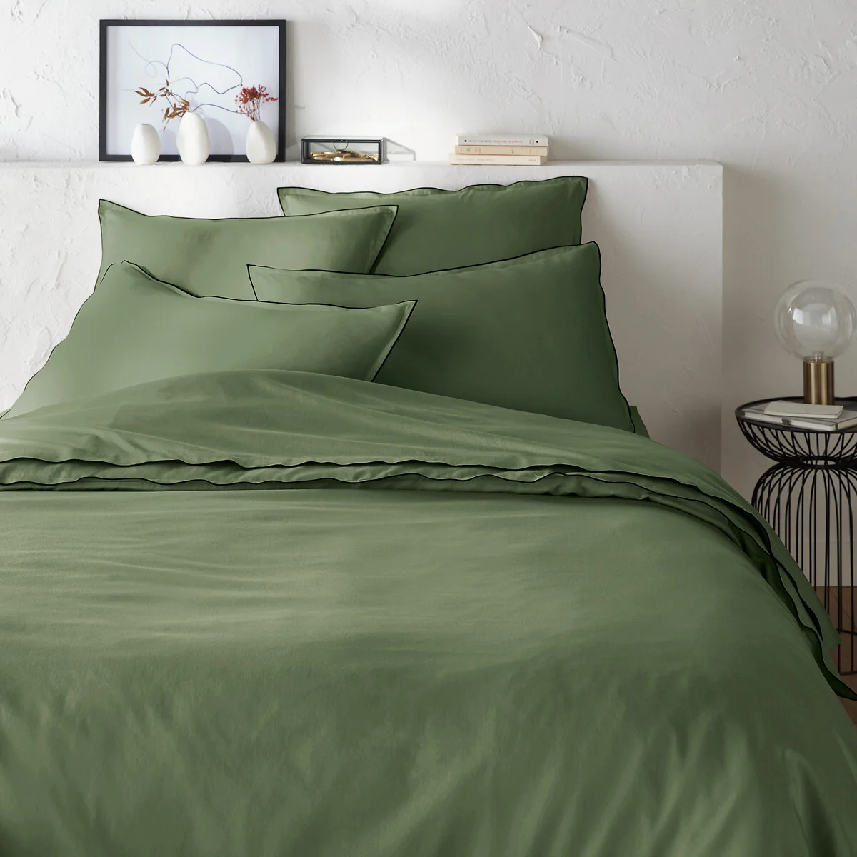 Victor Plain Washed Cotton Satin 300 Thread Count Duvet Cover – image 1