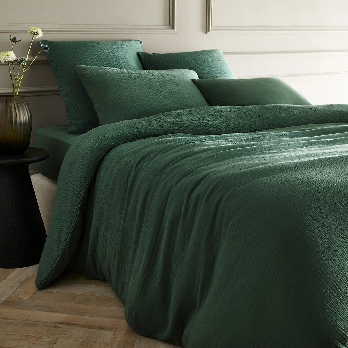 Yafa 100% Organic Cotton Muslin 200 Thread Count Duvet Cover – image 1
