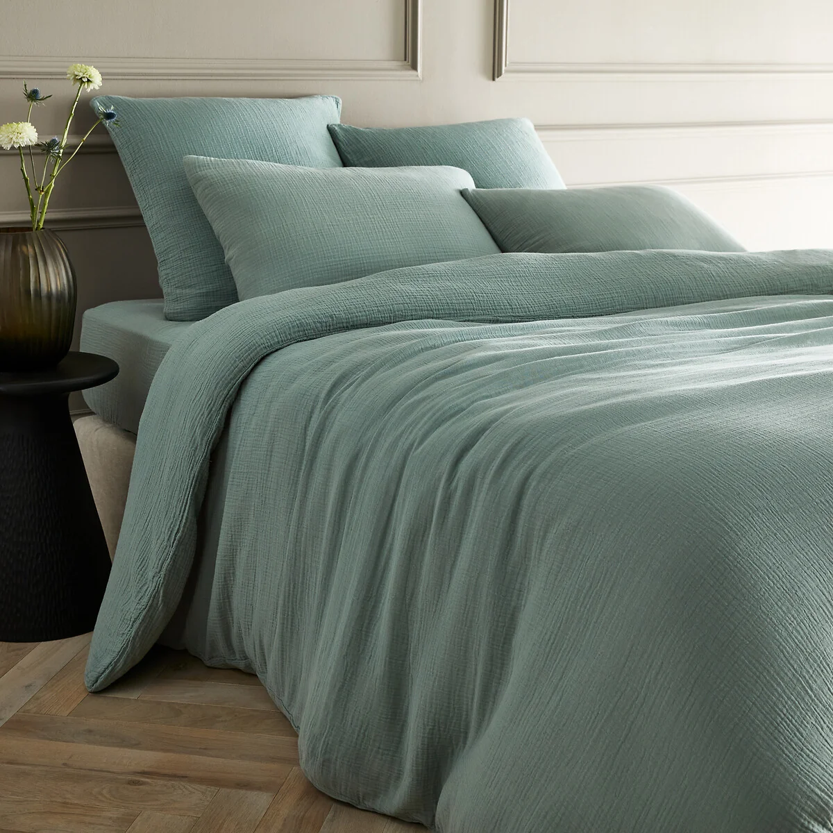 Yafa 100% Organic Cotton Muslin 200 Thread Count Duvet Cover – image 2