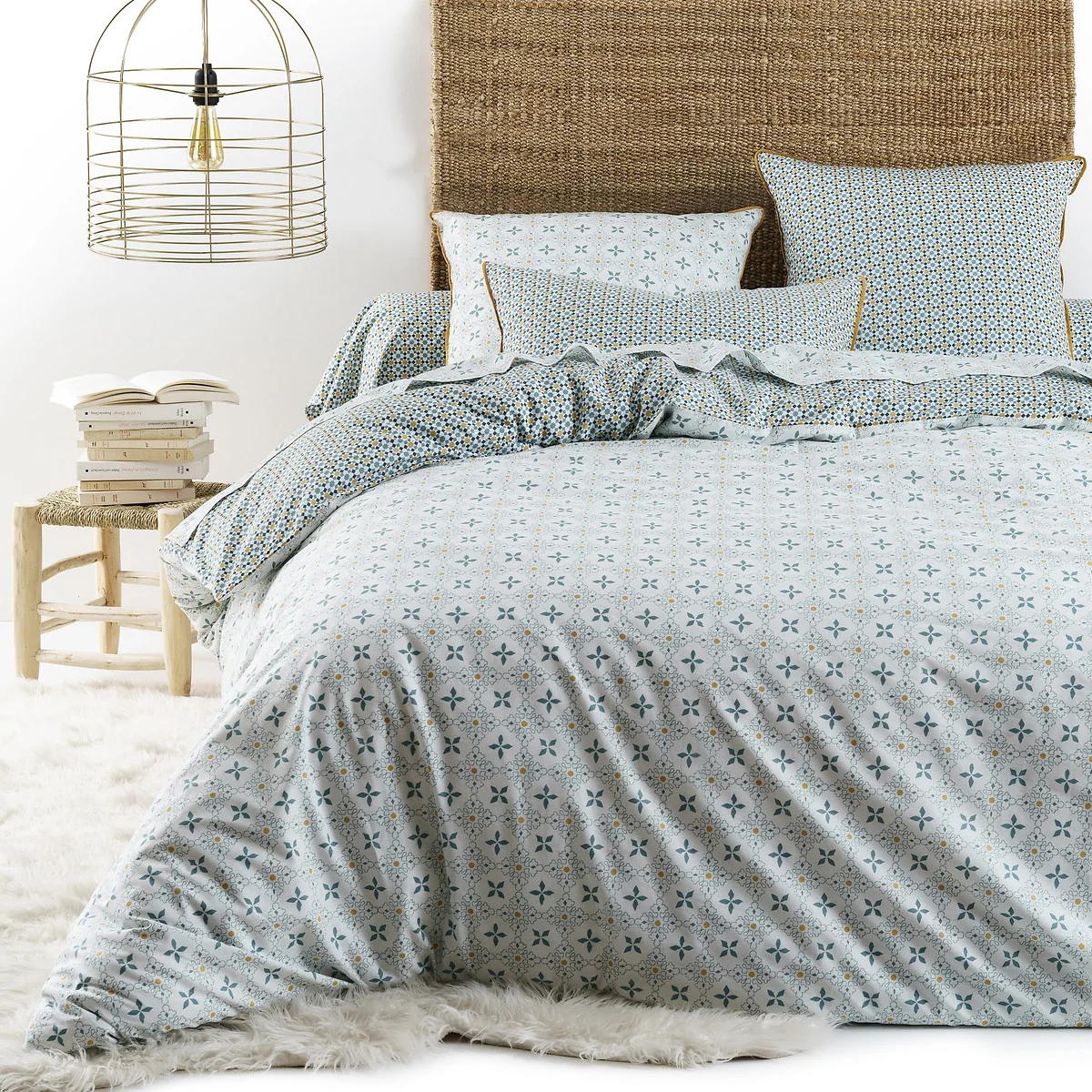 Teyben Tiled Geometric 100% Cotton Duvet Cover – image 1