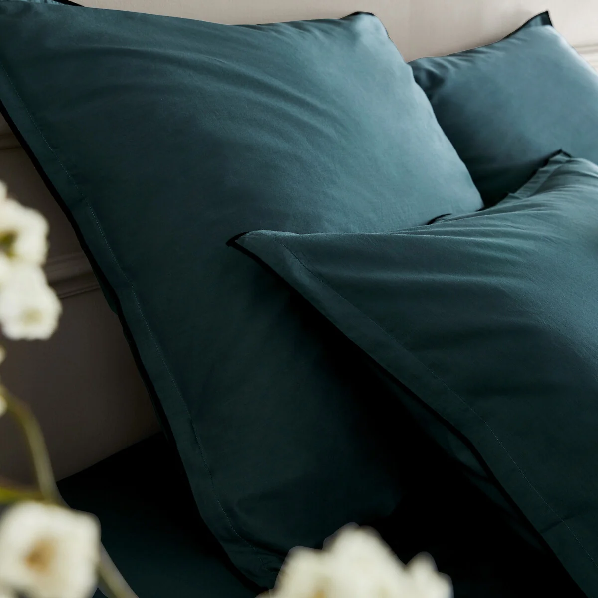 Washed Cotton Voile 400 Thread Count Duvet Cover – image 4