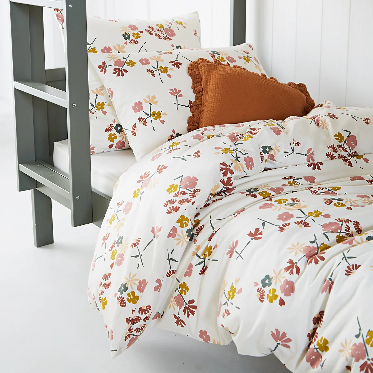 Rosine Floral 100% Cotton Flannel Duvet Cover – image 1