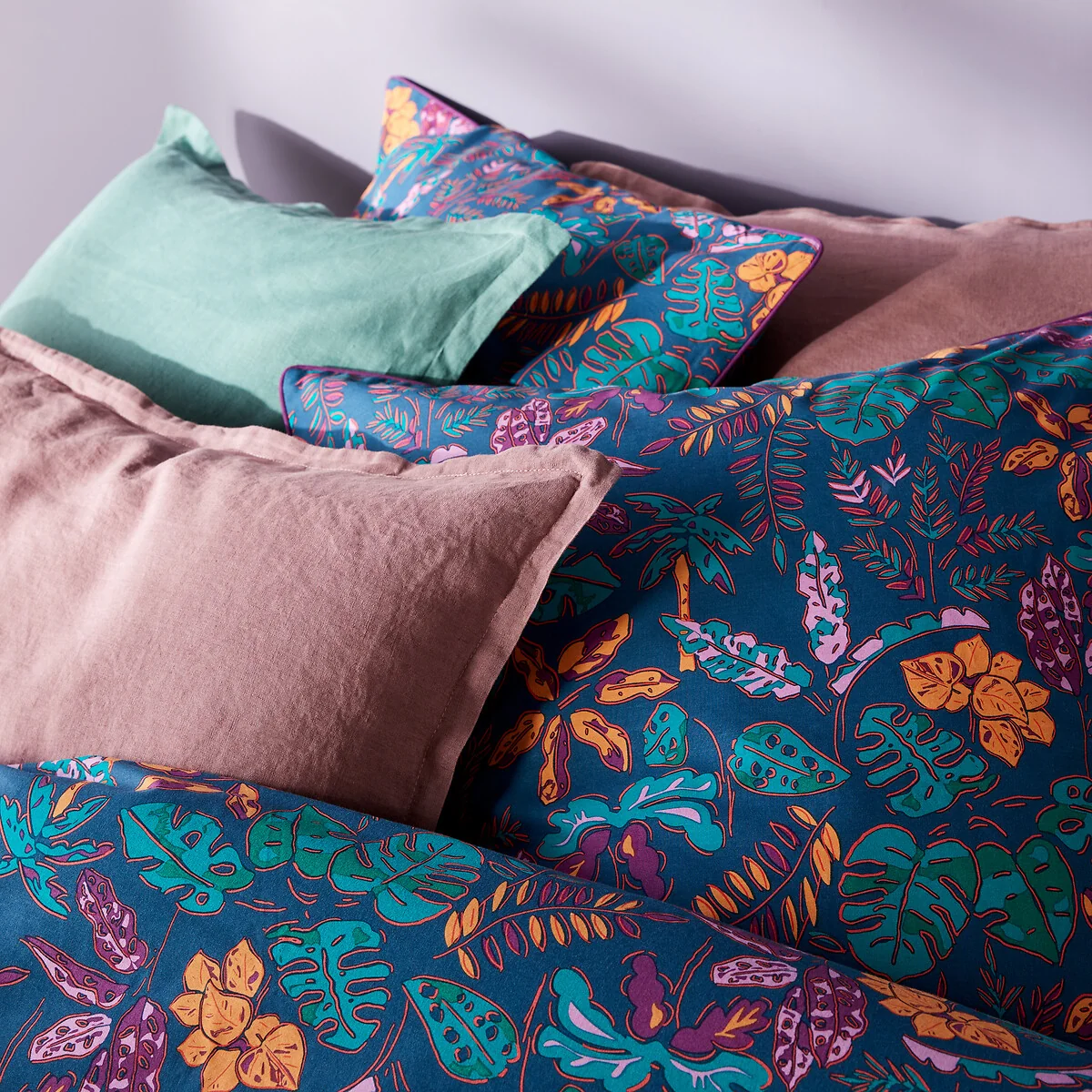 Foliaro Exotic Floral 100% Cotton Duvet Cover – image 2