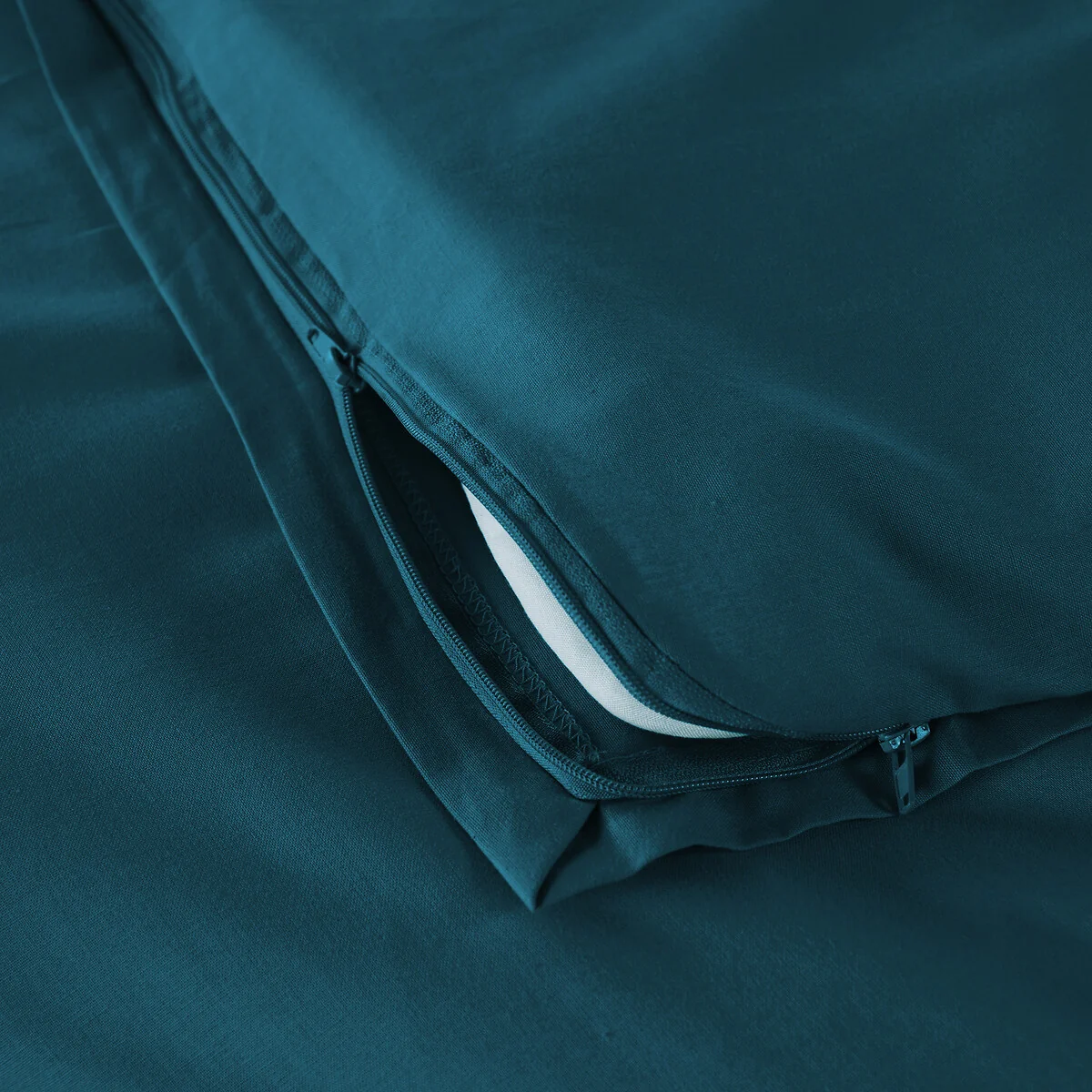 Scénario Plain 100% Cotton Zipped Duvet Cover – image 5