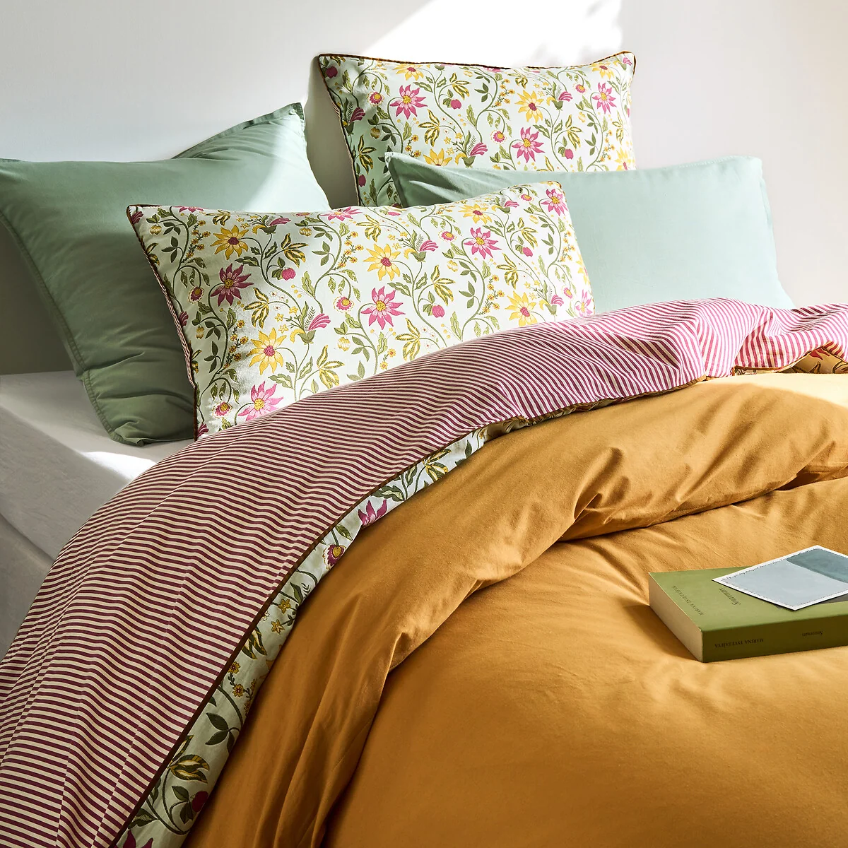 Harney Floral Print Washed Cotton Duvet Cover – image 2