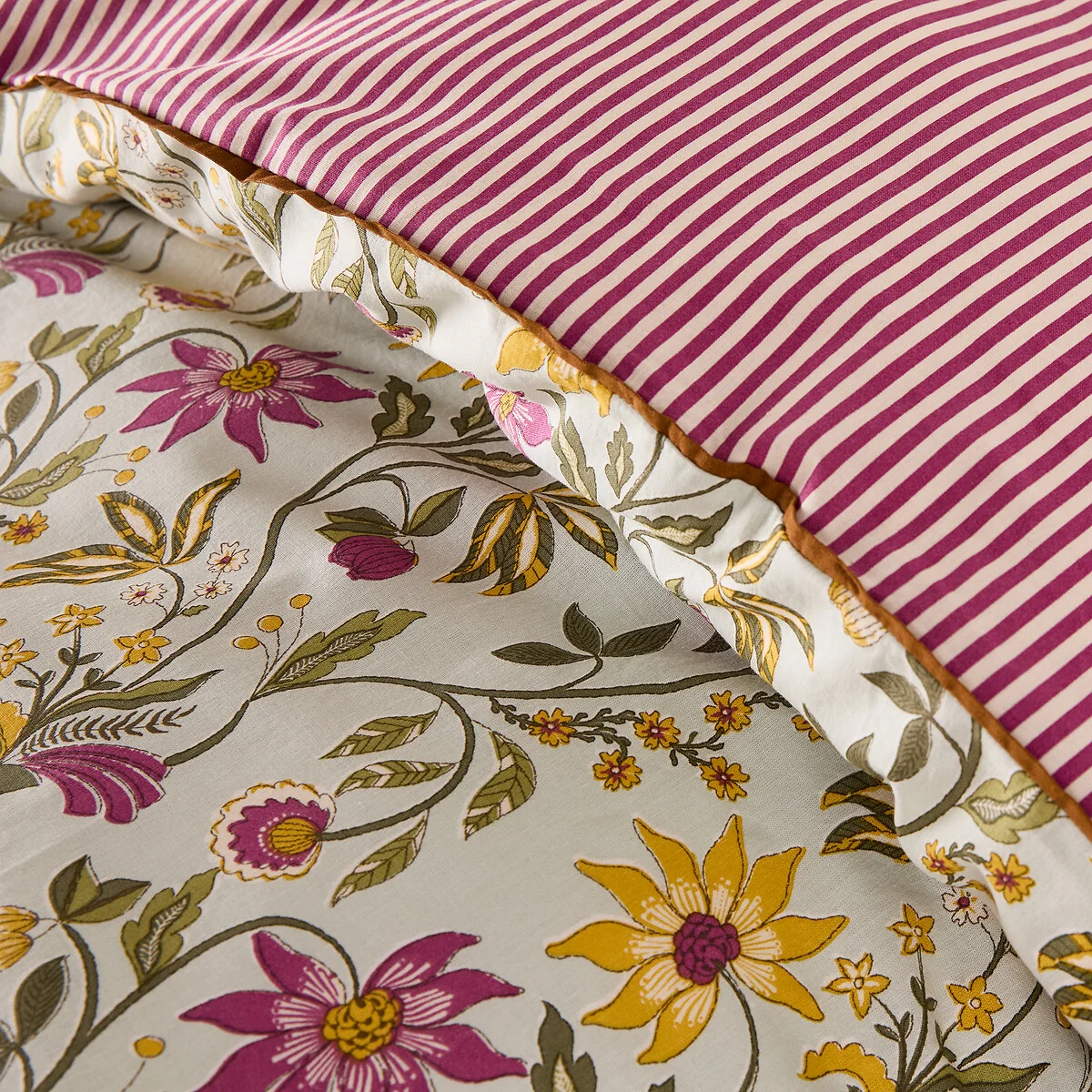 Harney Floral Print Washed Cotton Duvet Cover – image 4