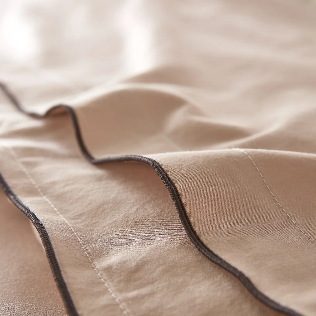 Victor Plain 100% Washed Cotton Satin 300 Thread Count Duvet Cover – image 3