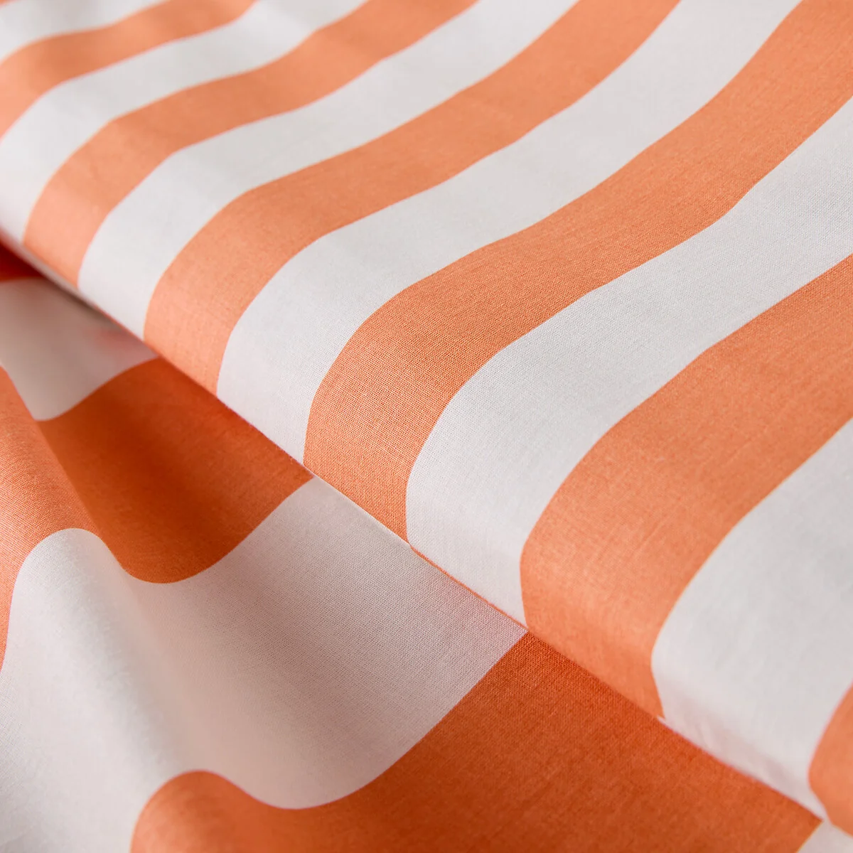 Hendaye Orange Striped Cotton Duvet Cover – image 3