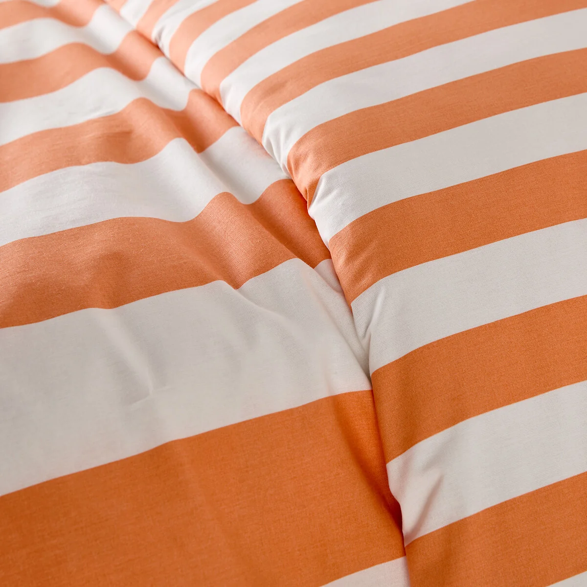 Hendaye Orange Striped Cotton Duvet Cover – image 4