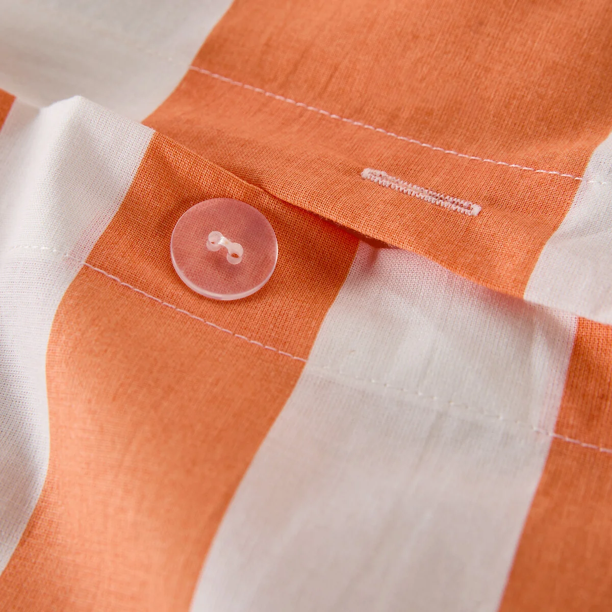Hendaye Orange Striped Cotton Duvet Cover – image 5