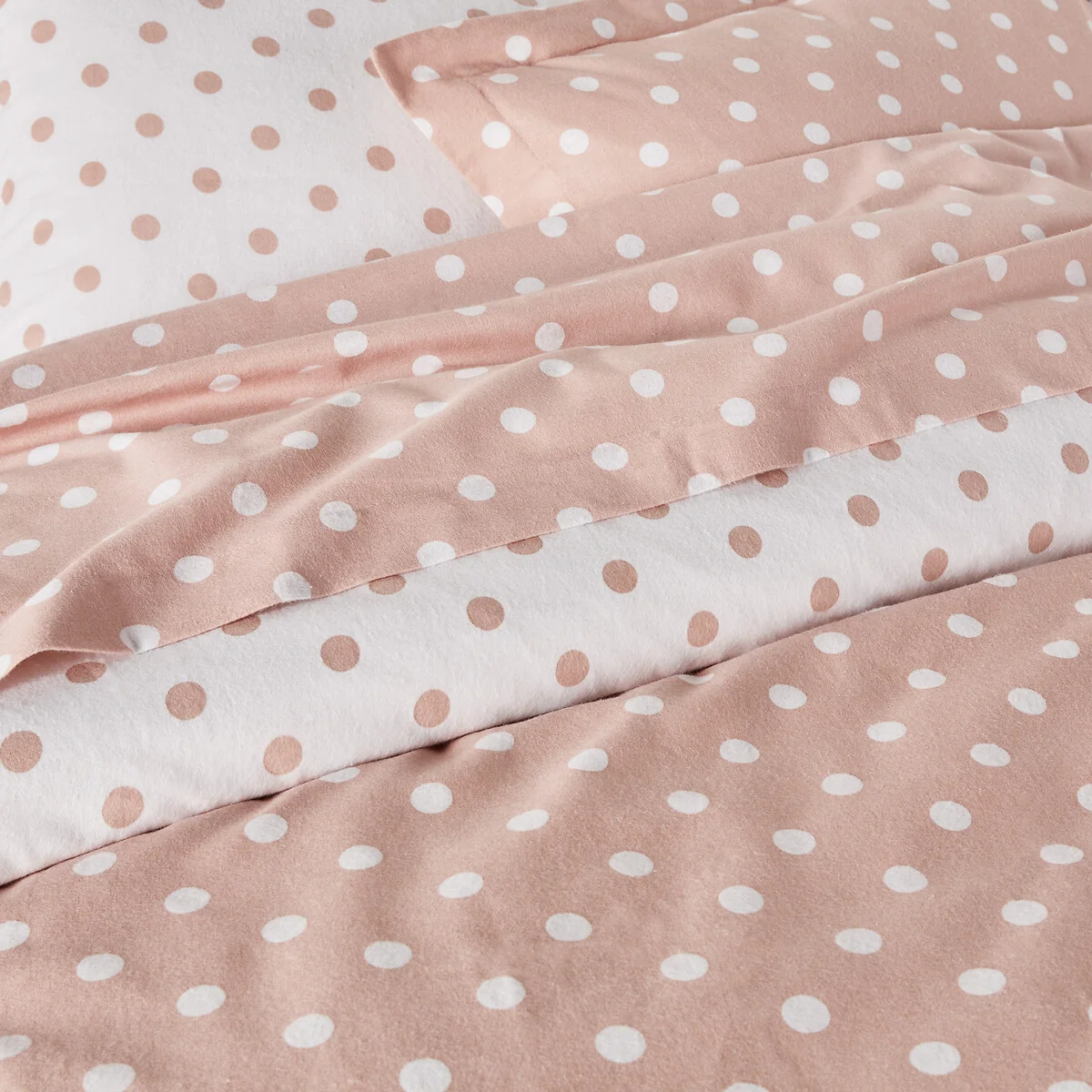 Clarisse Polka Dot 100% Cotton Flannel Duvet Cover – image 2