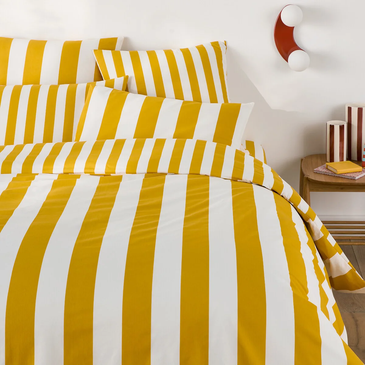 Hendaye Striped 100% Cotton Reversible Duvet Cover – image 2