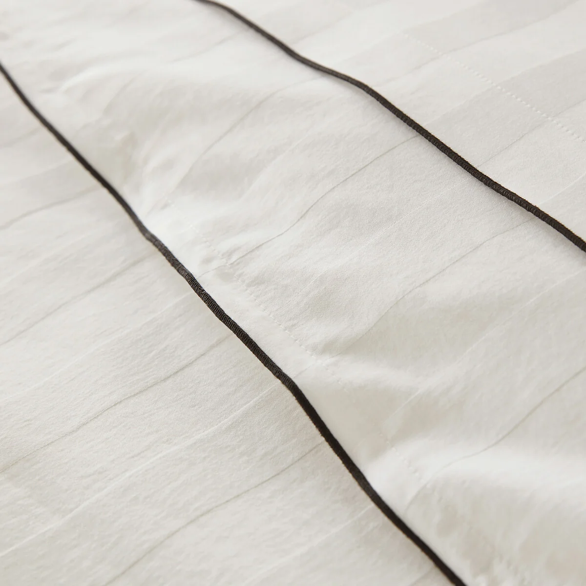 Victor Striped 100% Washed Cotton Satin 300 Thread Count Duvet Cover – image 3