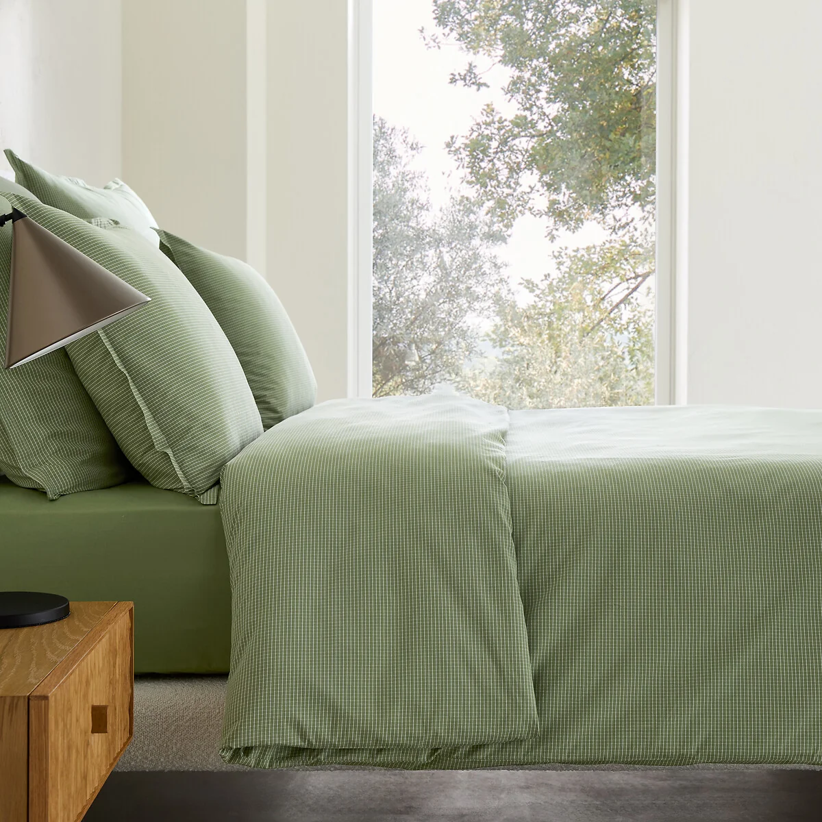 Sabbal Washed Cotton Percale 300 Thread Count Duvet Cover – image 1