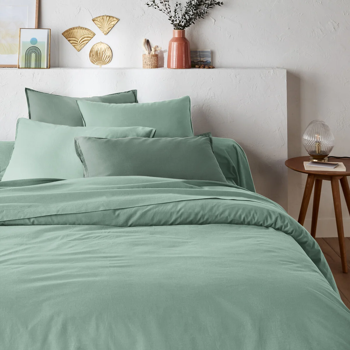 Scenario Plain 100% Washed Cotton Duvet Cover – image 1