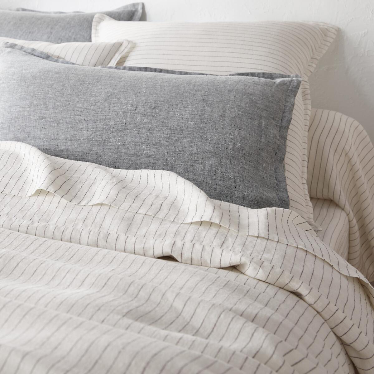Linot Striped 100% Washed Linen Duvet Cover – image 2