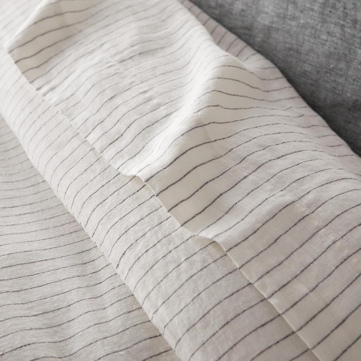 Linot Striped 100% Washed Linen Duvet Cover – image 4