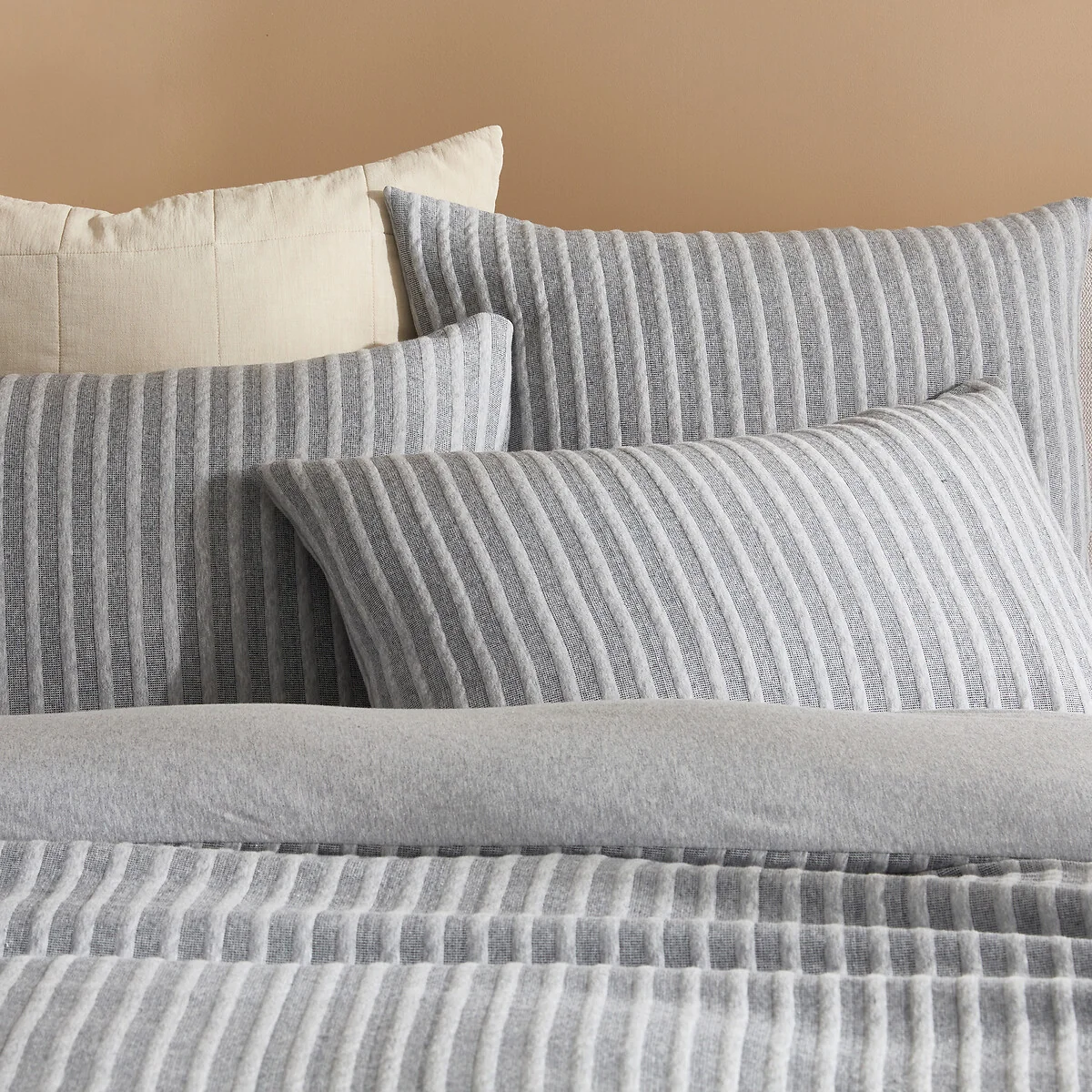 Archi Striped 100% Cotton Jersey Duvet Cover – image 2