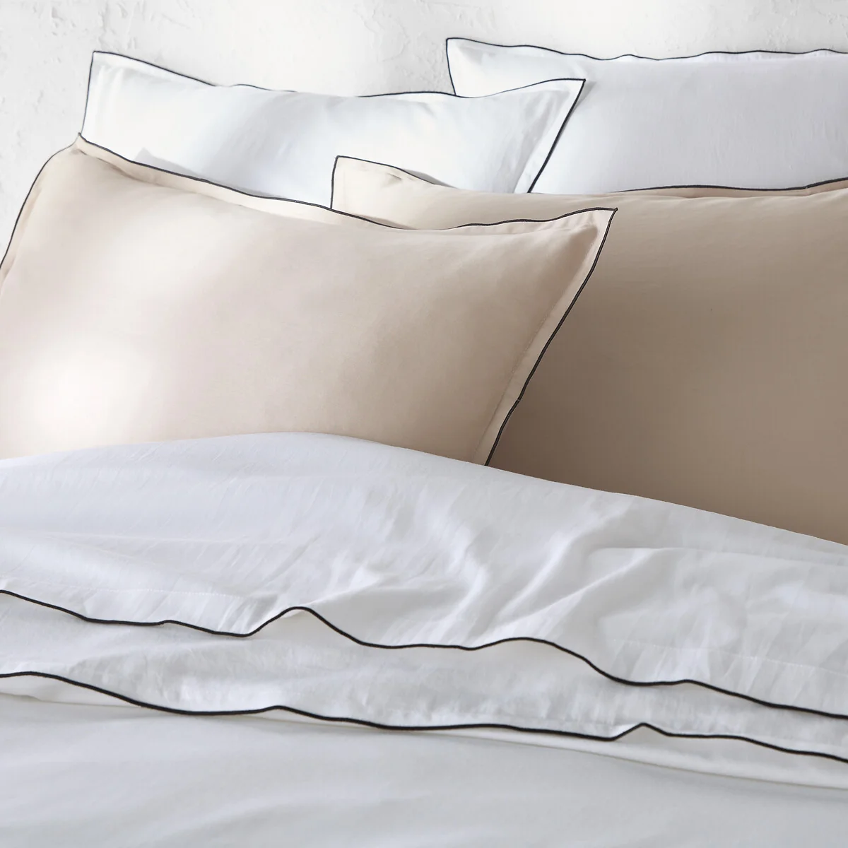 Victor Plain 100% Washed Cotton Satin 300 Thread Count Duvet Cover – image 2