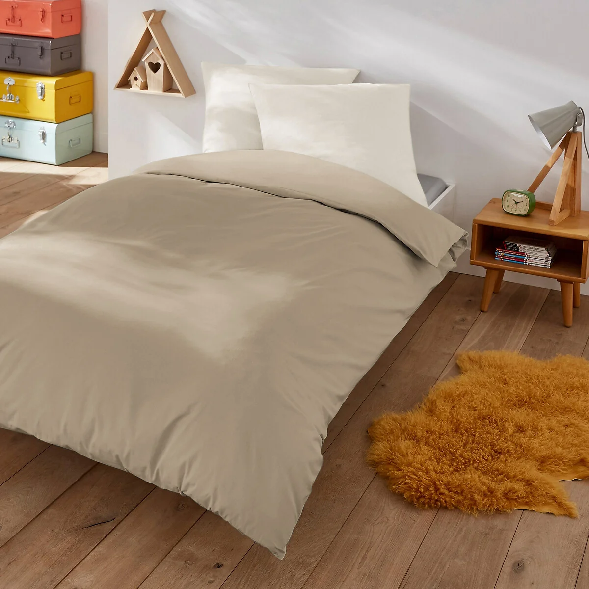 Scenario Plain Polycotton Duvet Cover – image 1