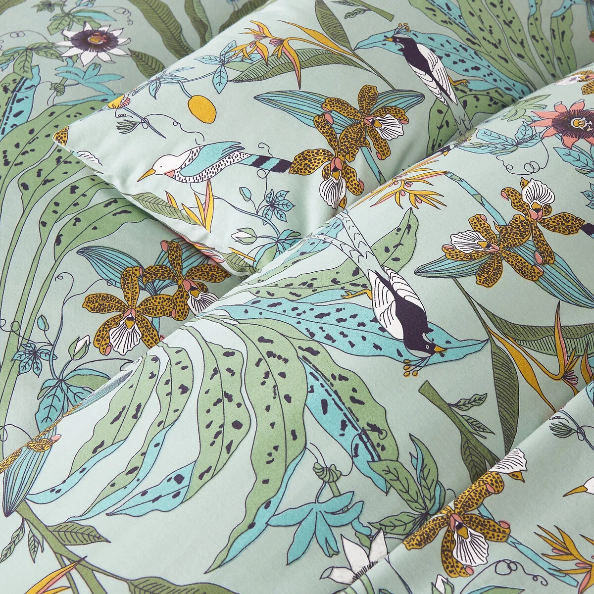 Eden Flower Floral 100% Cotton Percale 200 Thread Count Duvet Cover – image 2