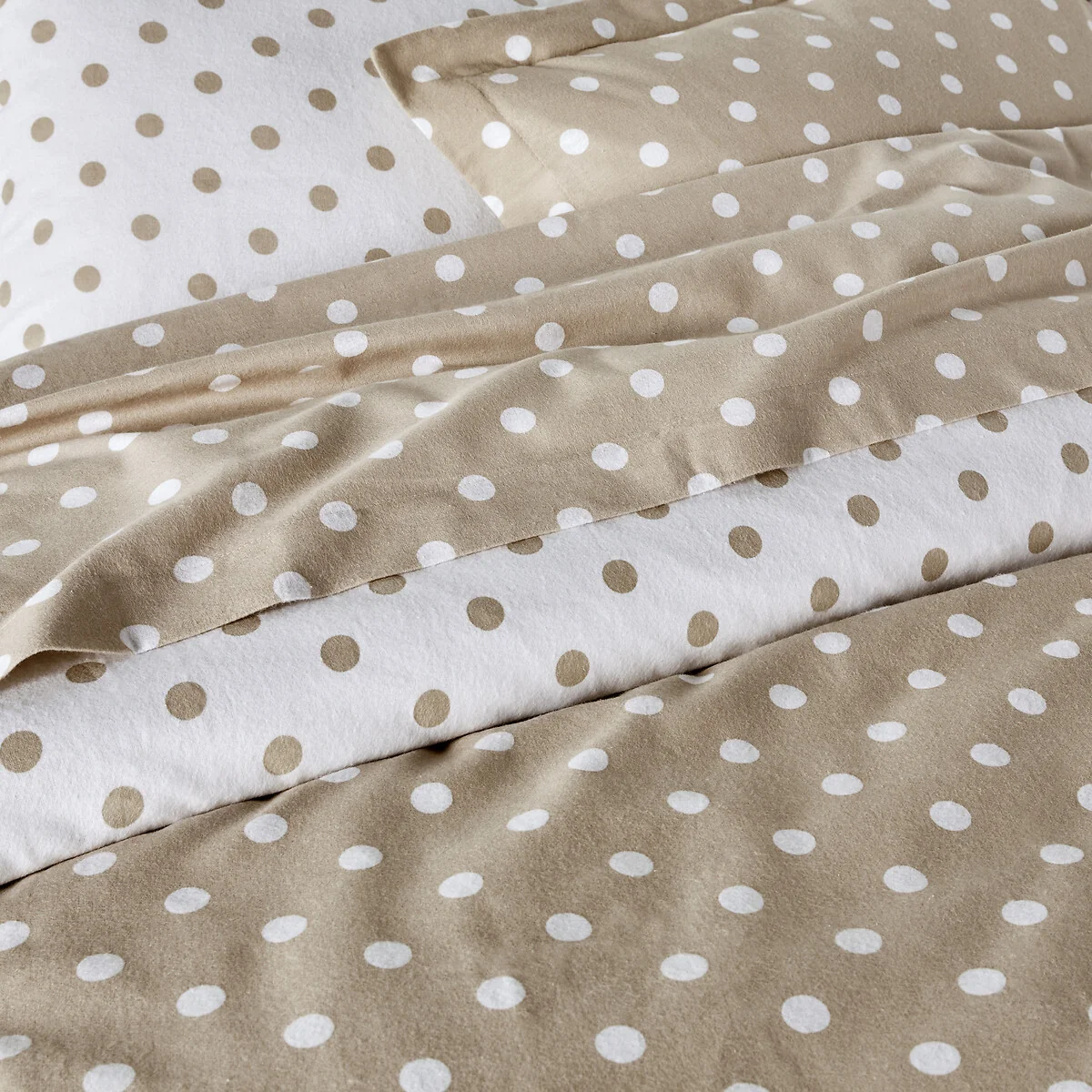 Clarisse Polka Dot 100% Cotton Flannel Duvet Cover – image 2
