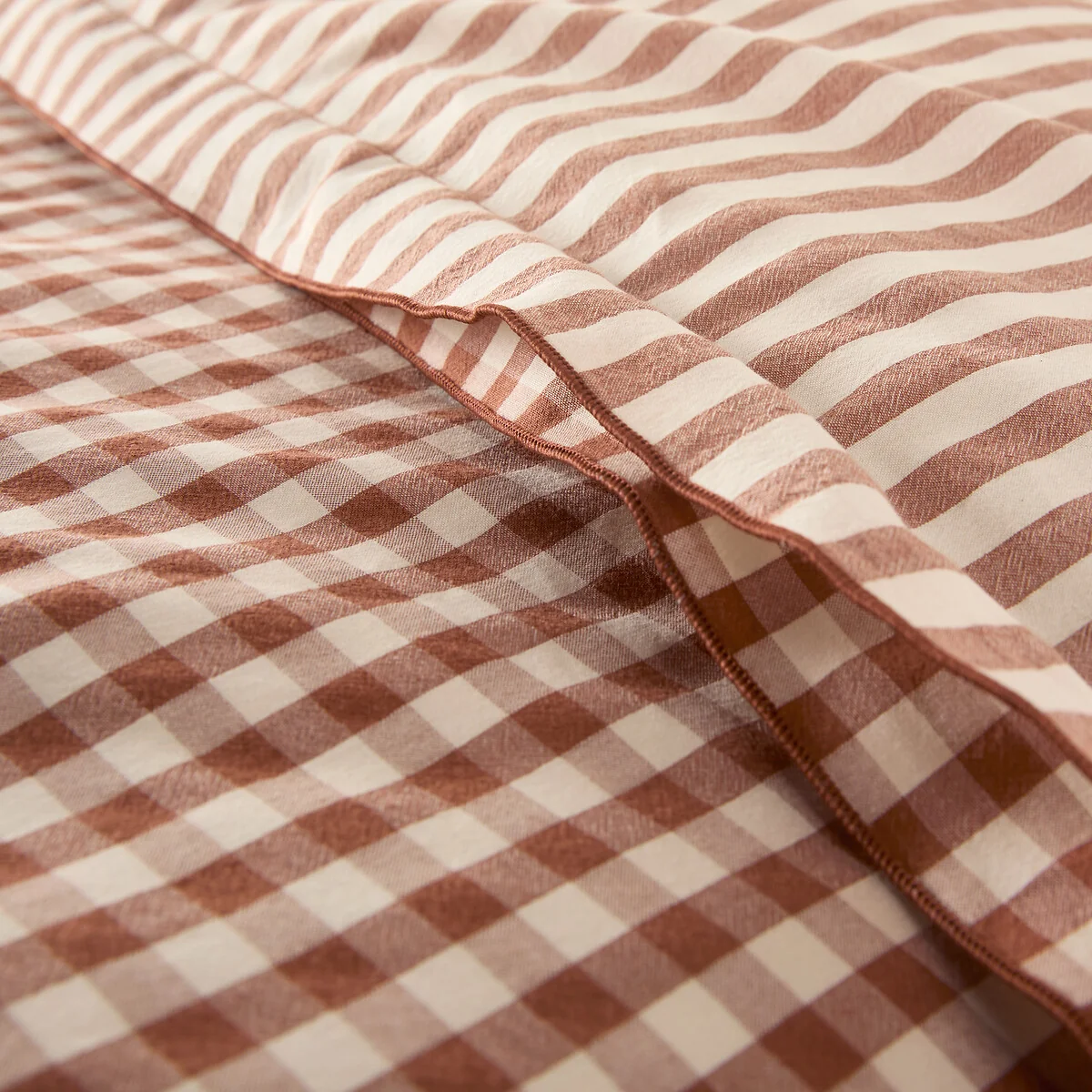 Cottage Caramel Seersucker Cotton Duvet Cover – image 5