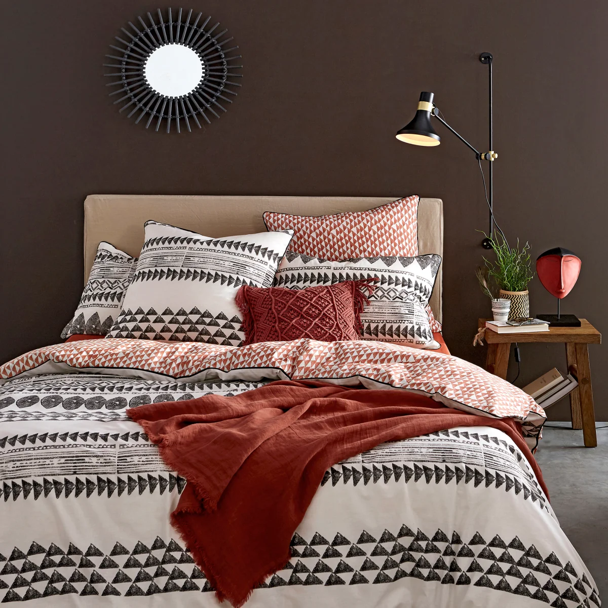 Tiebele Geometric 100% Cotton Duvet Cover – image 1