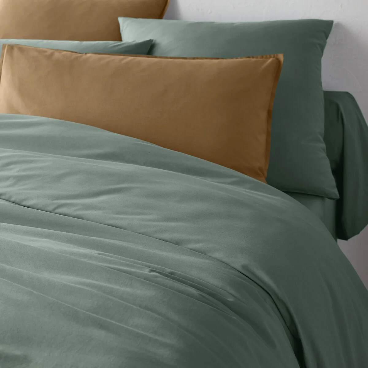 Plain 100% Organic Cotton Percale 200 Thread Count Duvet Cover – image 3