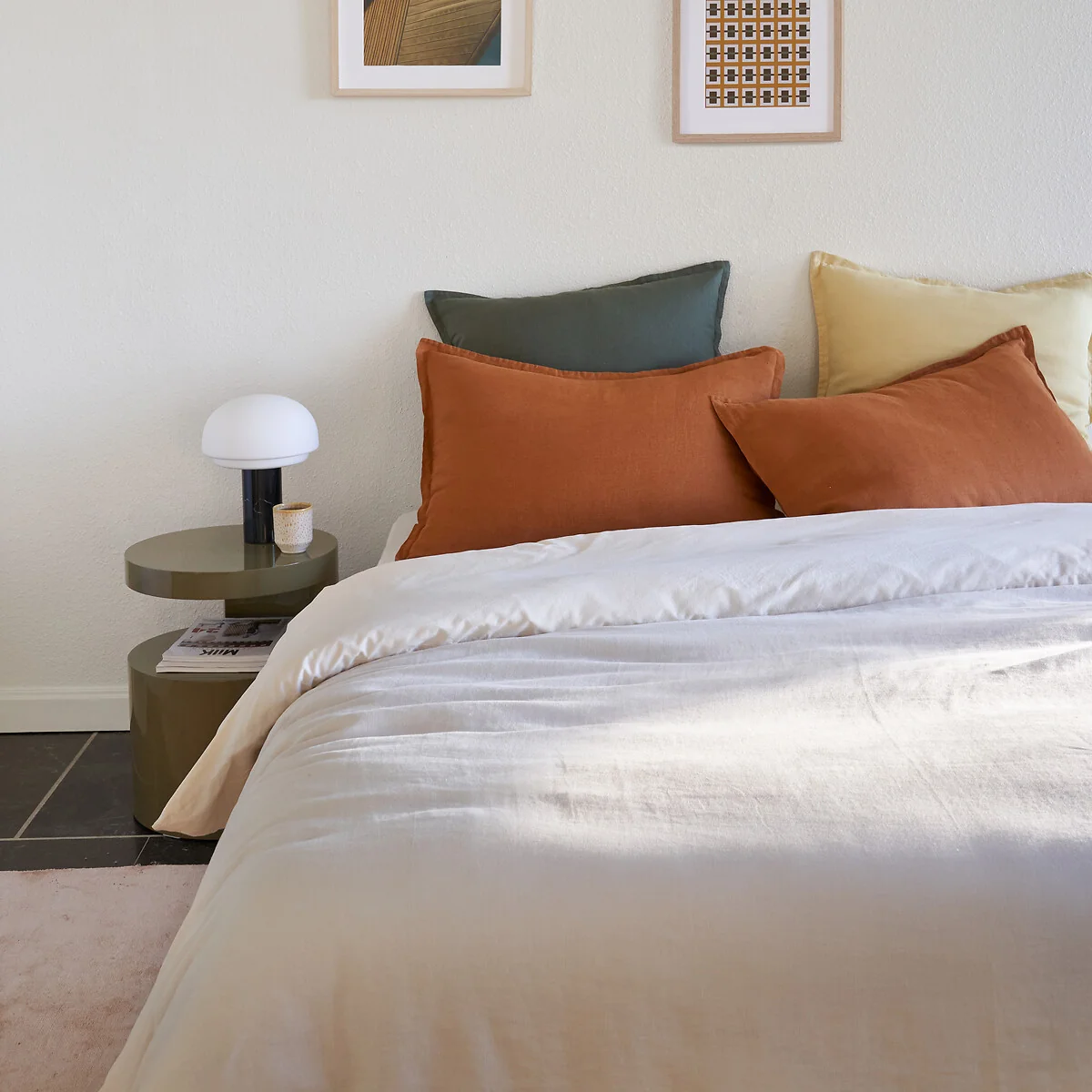 Annaba Two-Sided Washed Linen & Cotton Duvet Cover – image 2