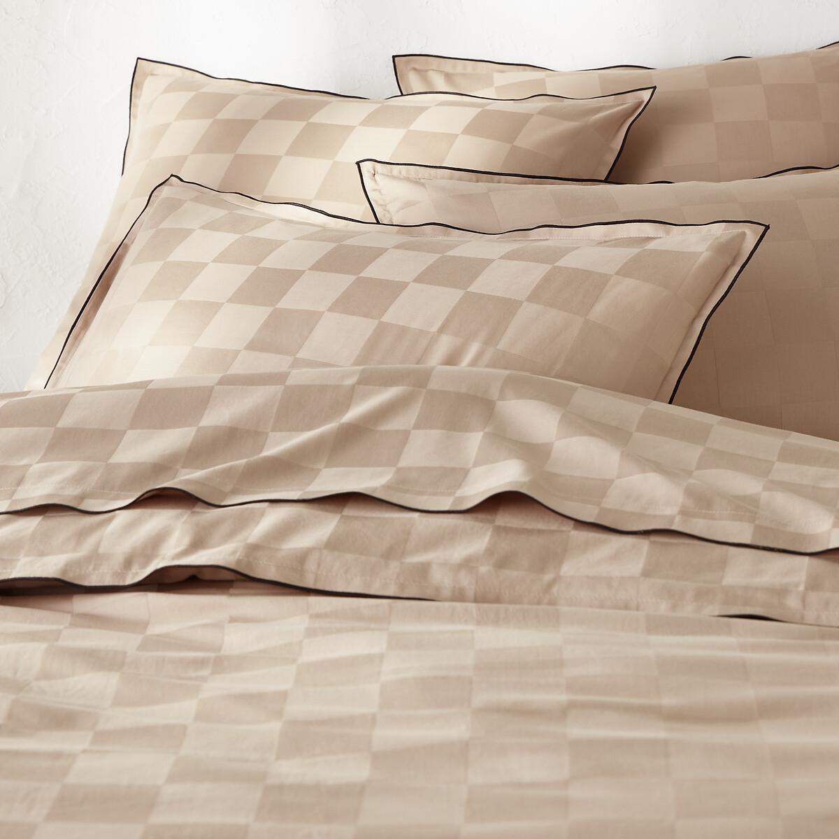 Victor Checkerboard 100% Washed Cotton Satin 300 Thread Count Duvet Cover – image 2
