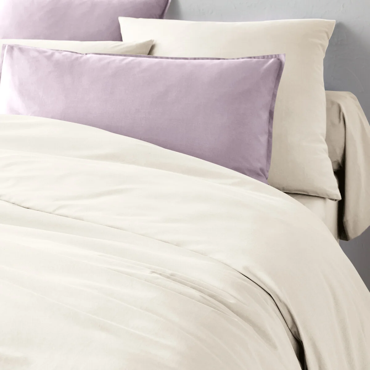 Plain 100% Organic Cotton Percale 200 Thread Count Duvet Cover – image 3