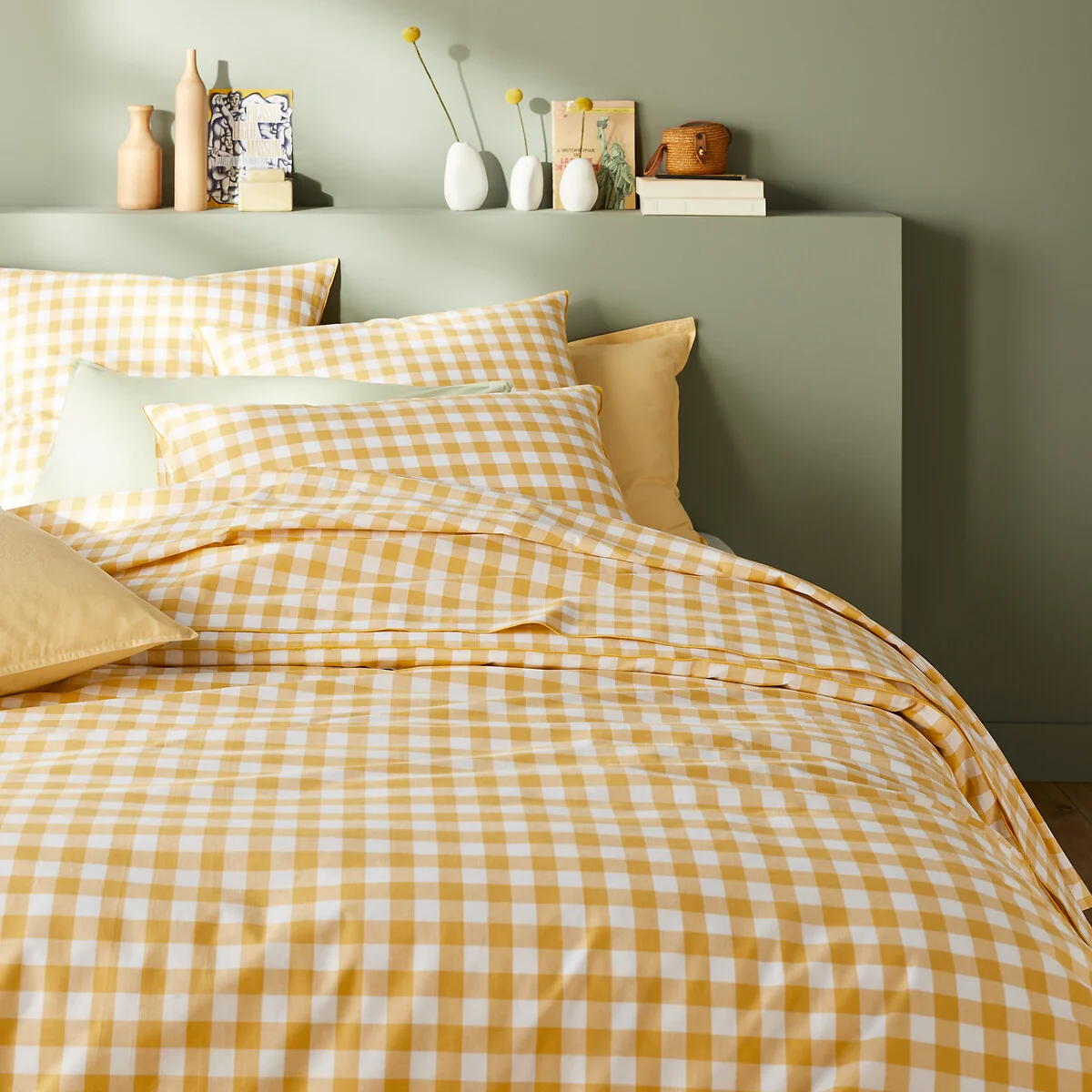 Veldi Yellow Cotton Duvet Cover – image 1