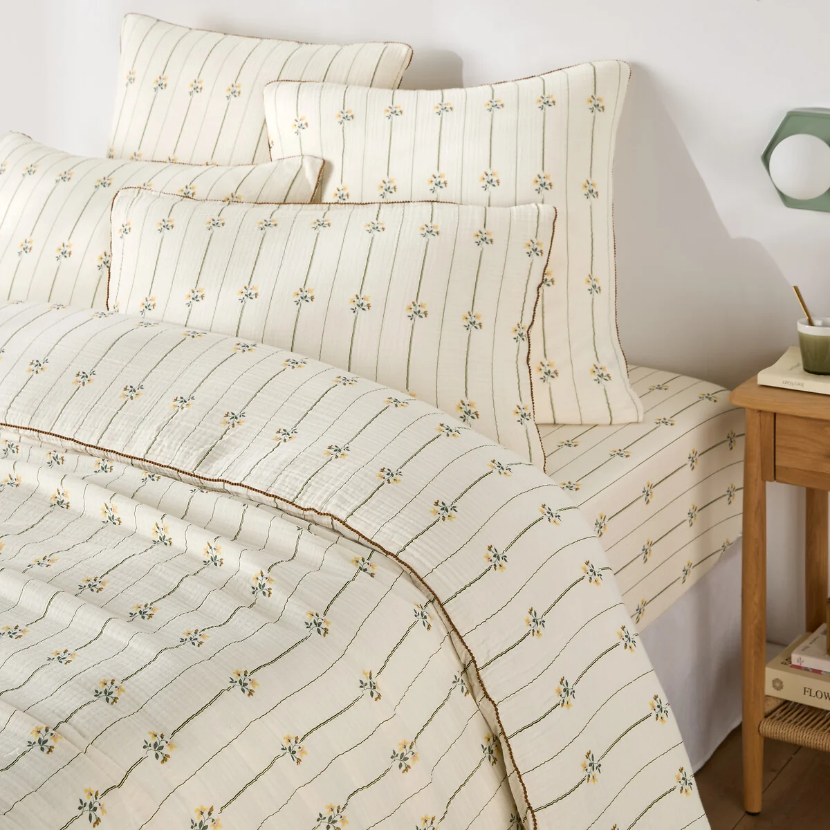 Risetti Floral Print Cotton Muslin Duvet Cover – image 2
