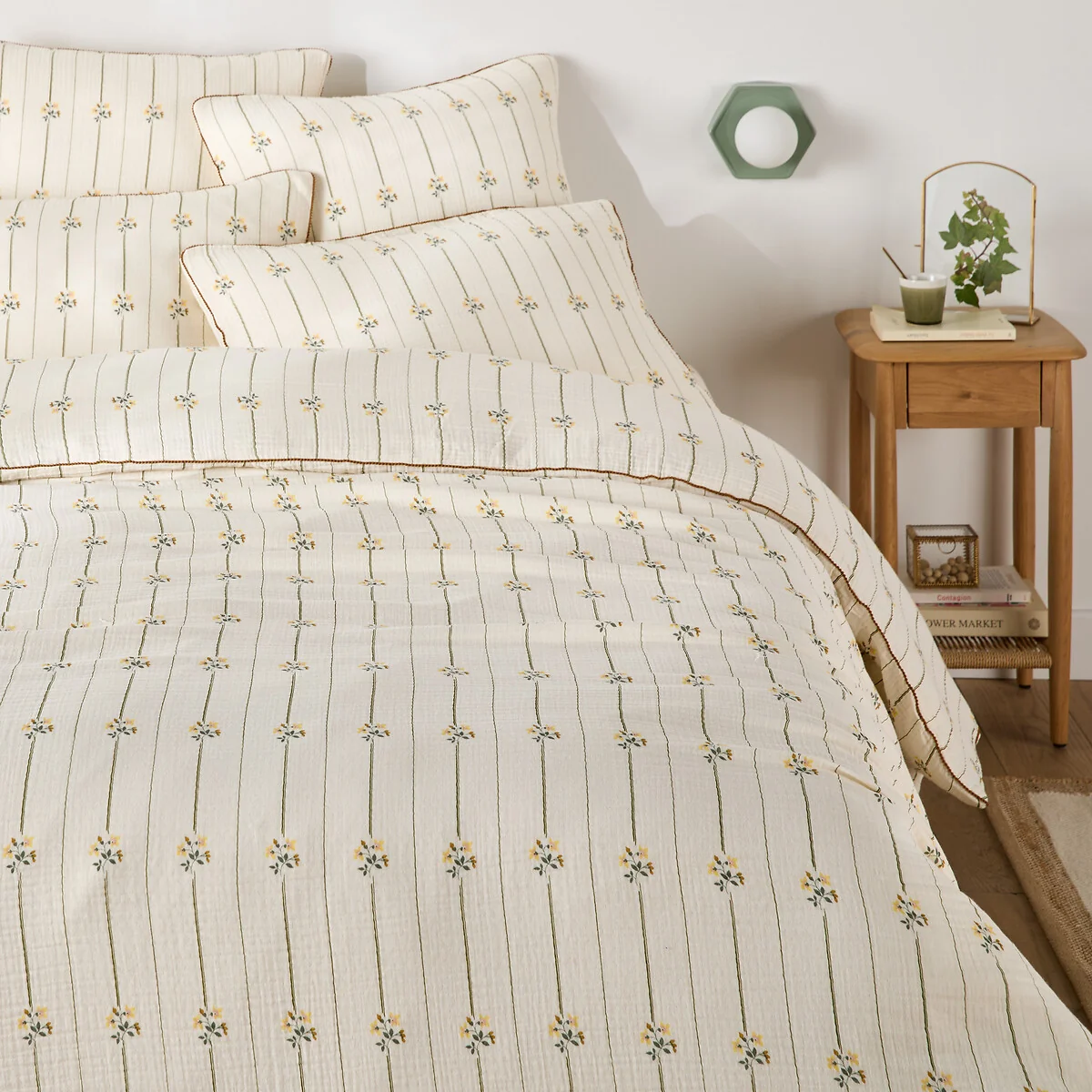 Risetti Floral Print Cotton Muslin Duvet Cover – image 3